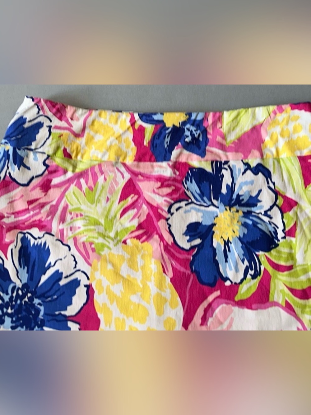 Rafaella Pink Floral Skort with Blue & Yellow Accents - Picture 3 of 8